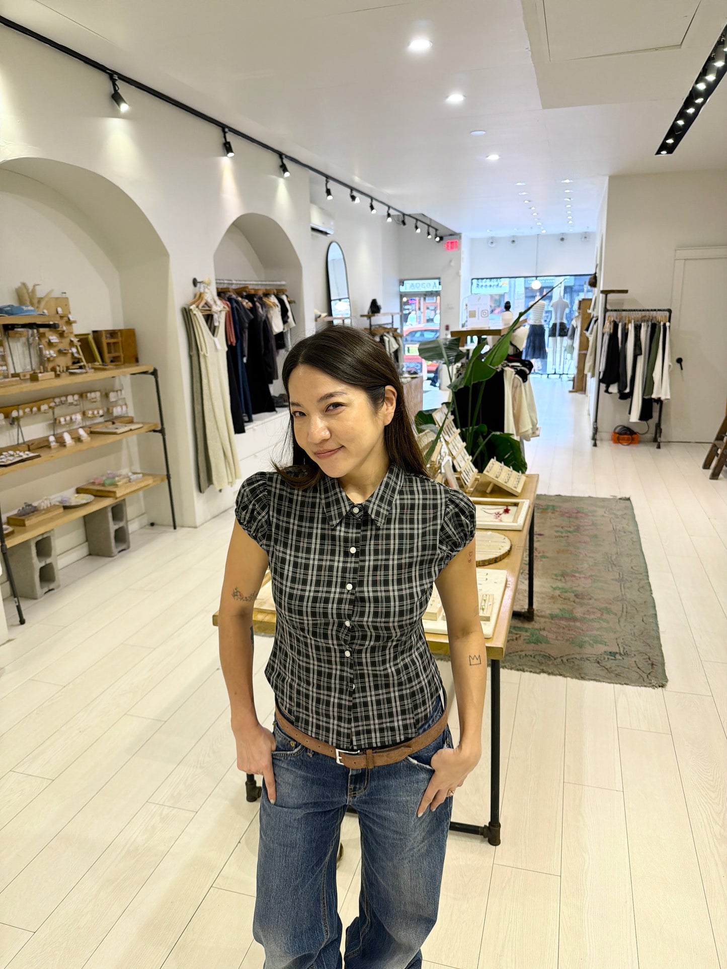 ODILE Gingham blouse