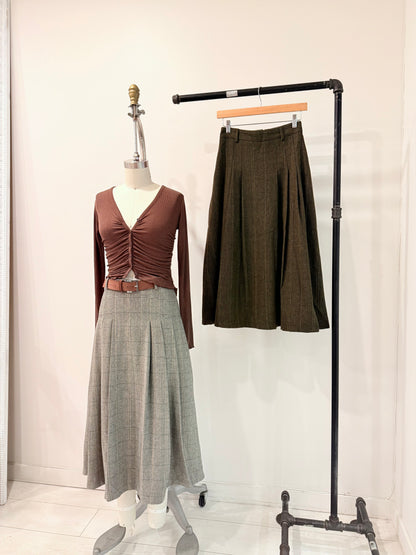 WEST Glen-plaid maxi skirt