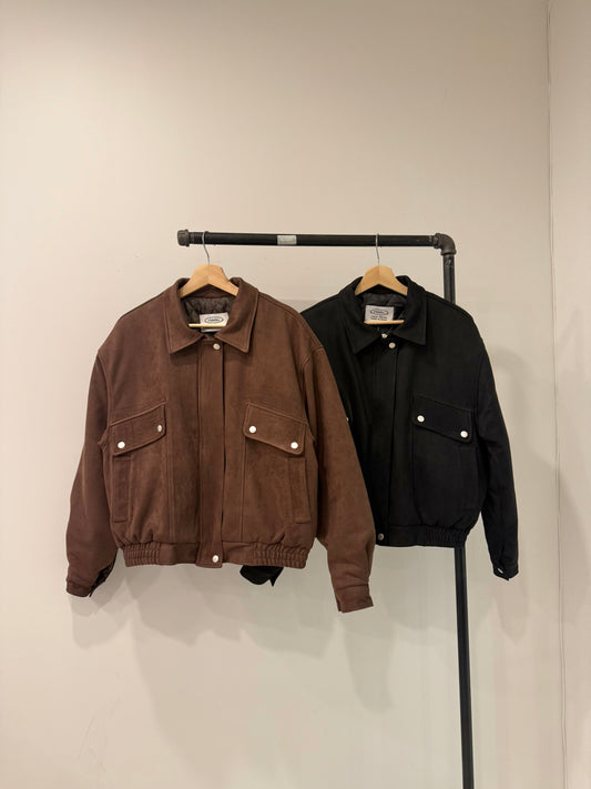 MELIN Insulated suede bomber