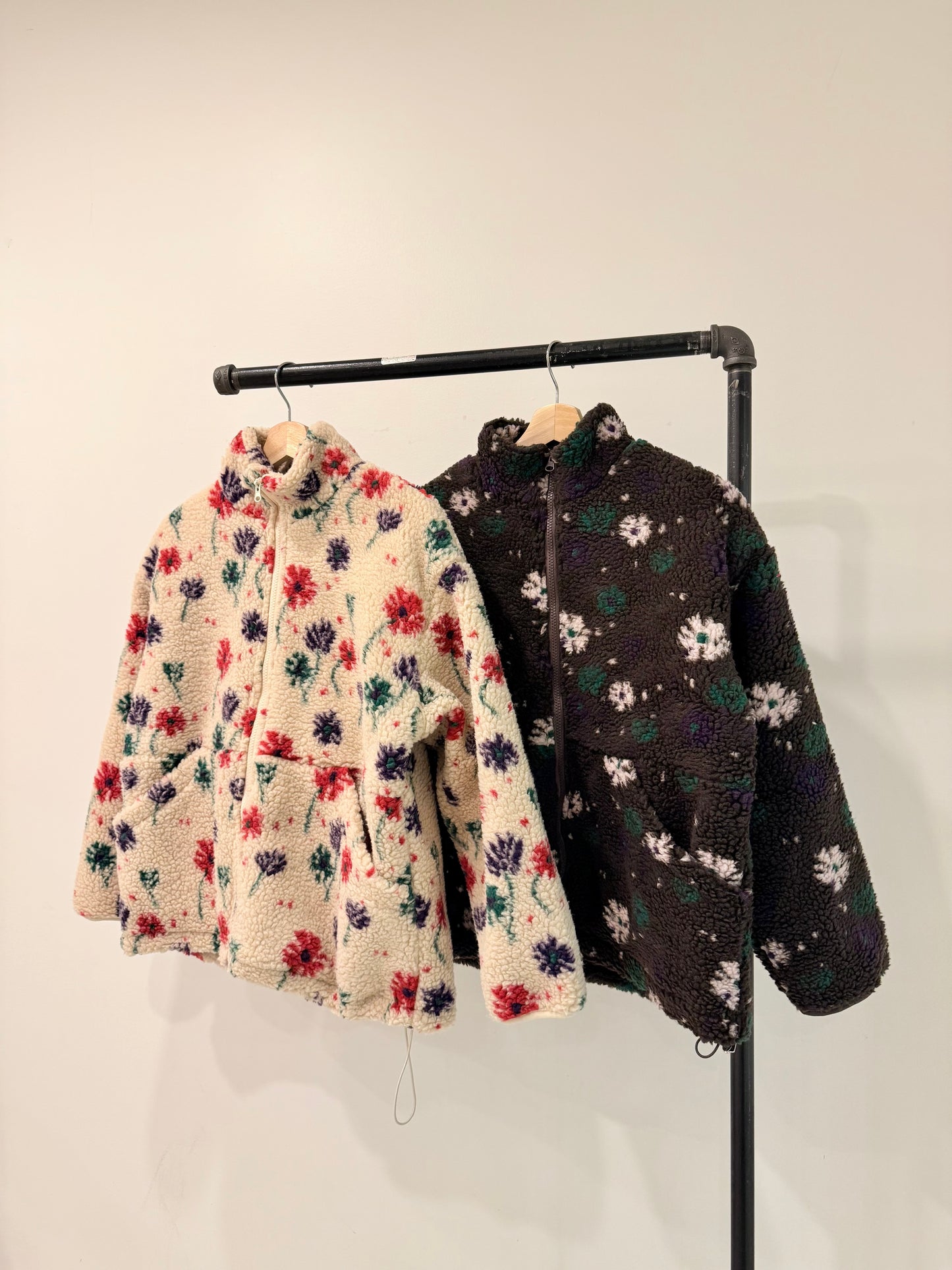 TUBE Flower print fleece jacket