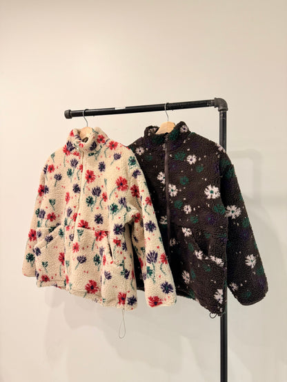 TUBE Flower print fleece jacket