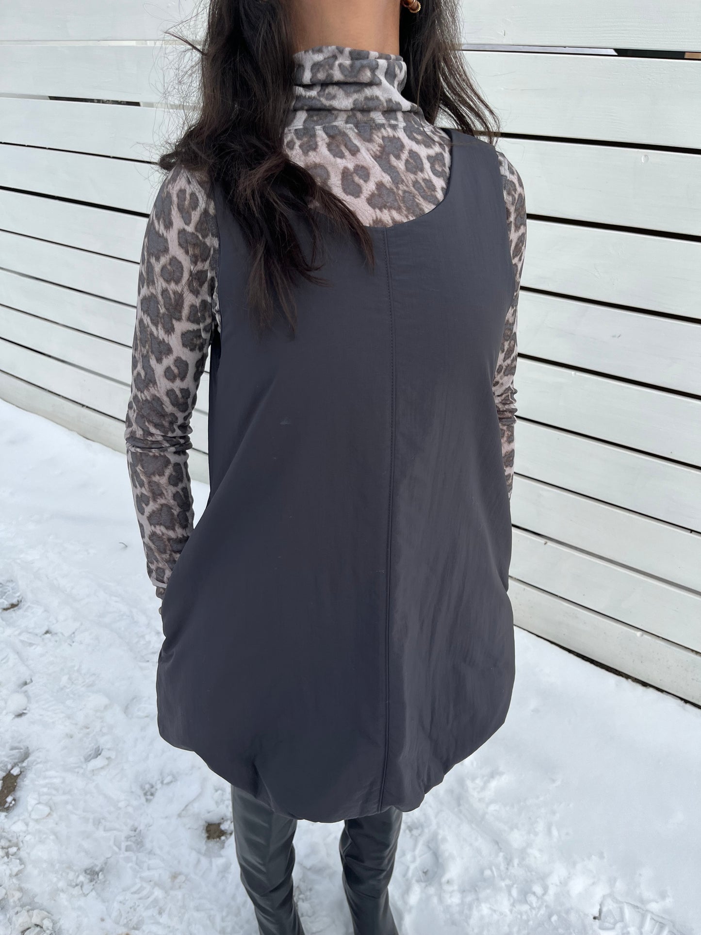 KISK Cheetah turtleneck top