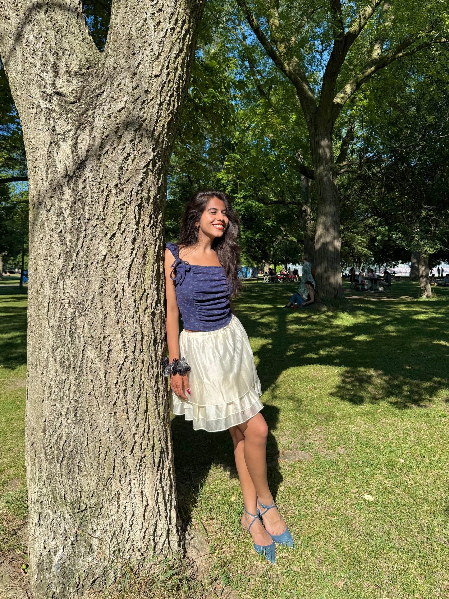 ROMMY Layered mini skirt