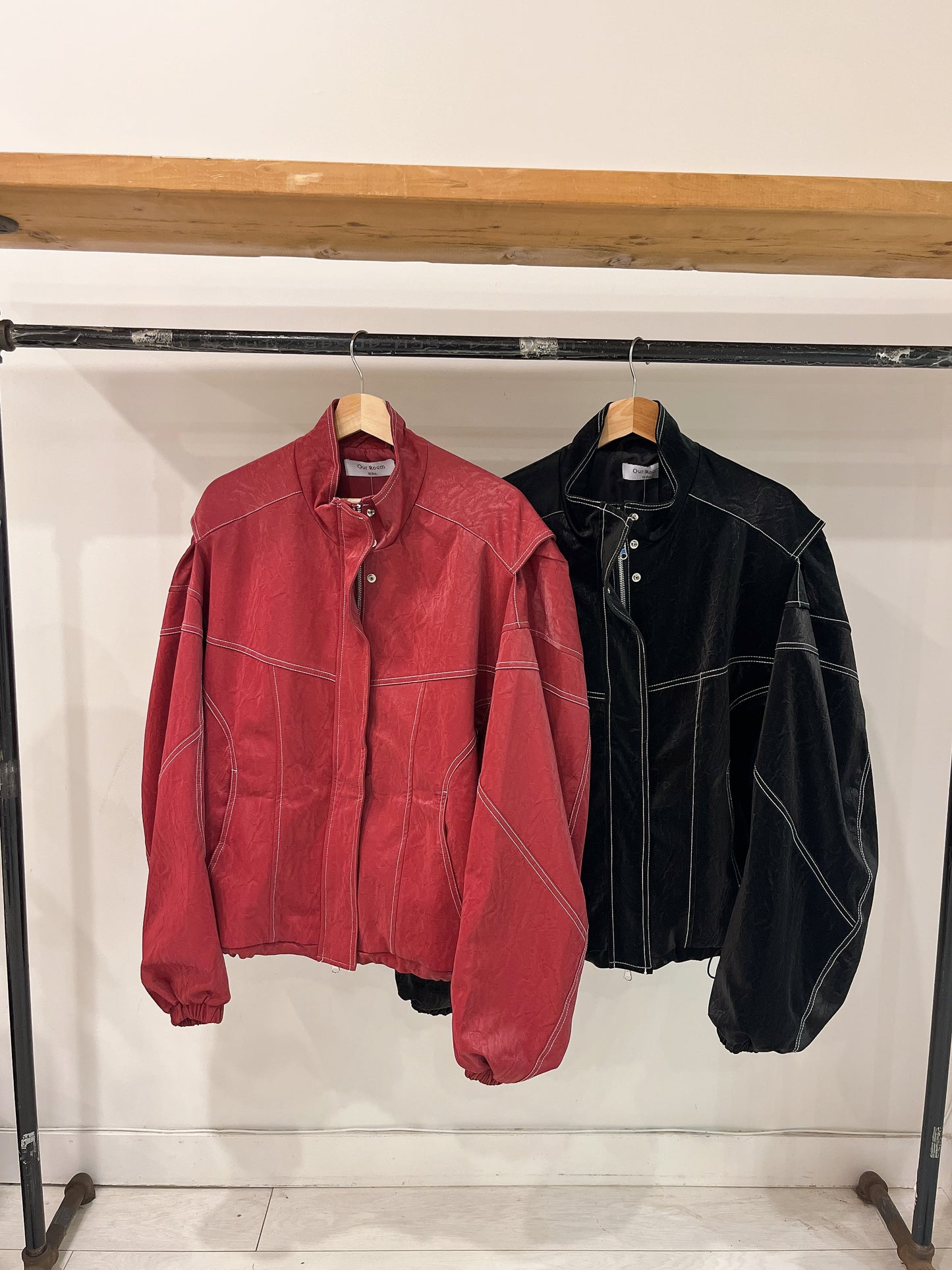 PURE Leather bomber jacket