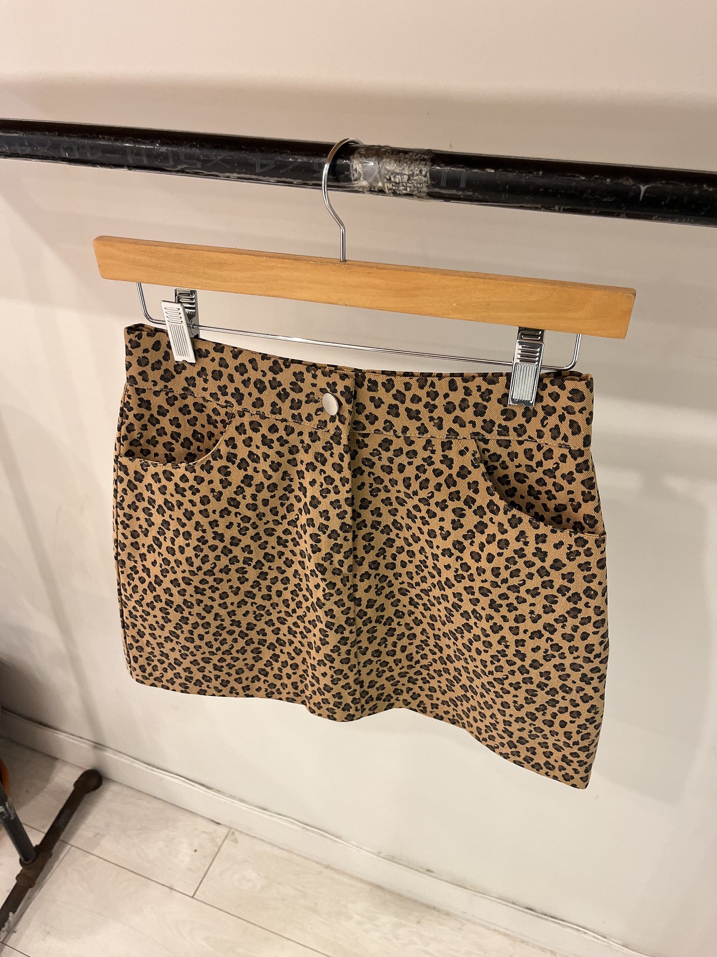 MAMAN Cheetah print mini skirt