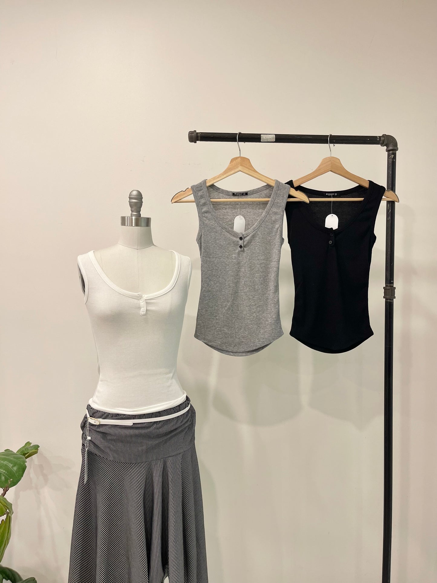 ESME Ribbed henley tank