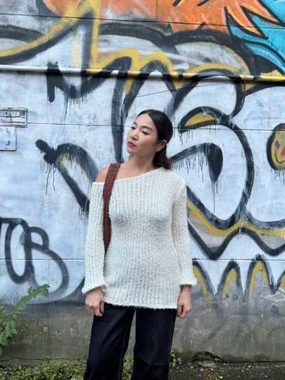 ROAR Asymmetric long knit top