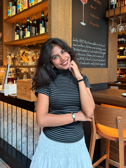 REAL Stripe turtleneck top