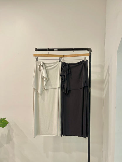 HARLOW Drawstring maxi skirt
