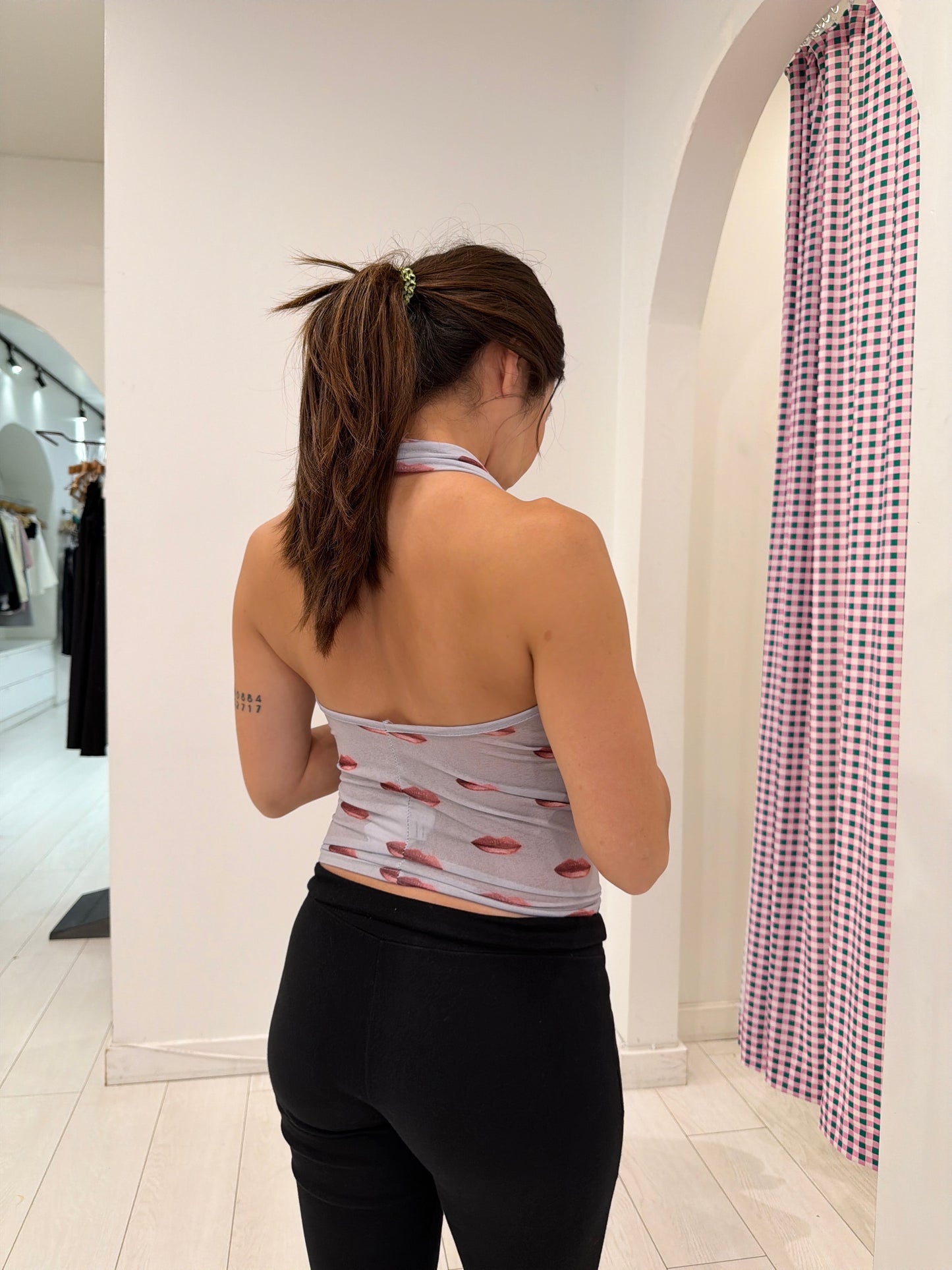 SCARLETT Lip-print halter