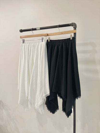 CLARA Lace trim midi skirt
