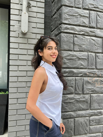 DASHA Backless halter shirt