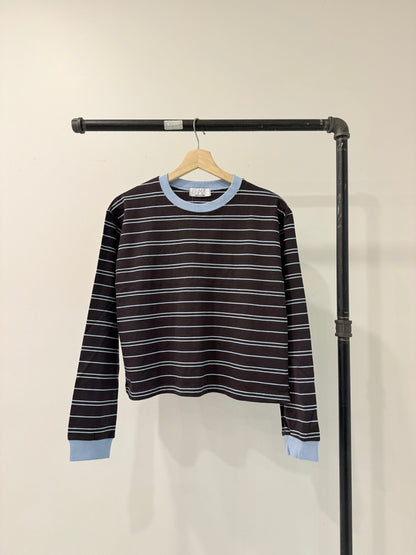 DOWN Striped long sleeve tee