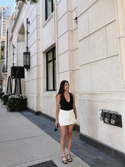 EDIE Embroidered wrap shorts