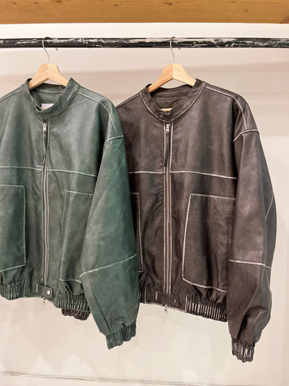 SMITH Distressed leather jacket