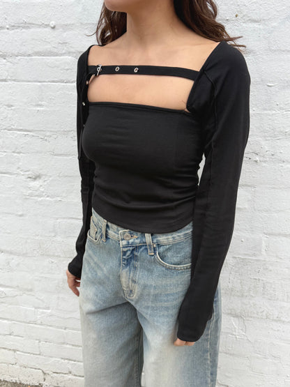RUDY Belted neckline top