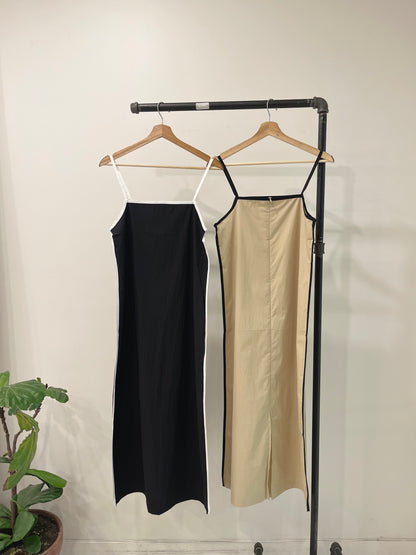 DELPHINE Colourblock slip dress