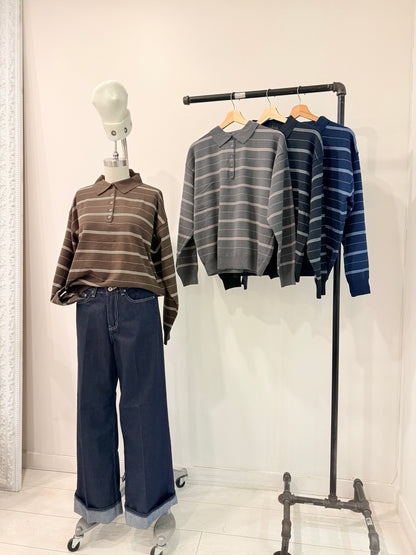 DRAMA Stripe knit top