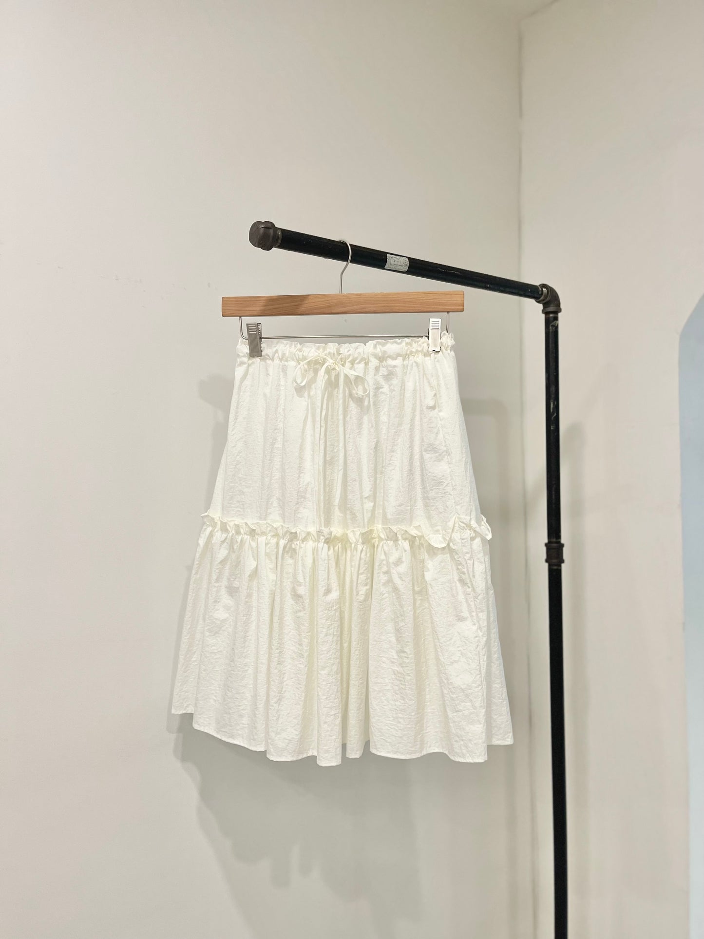 SHOOK Metallic midi skirt