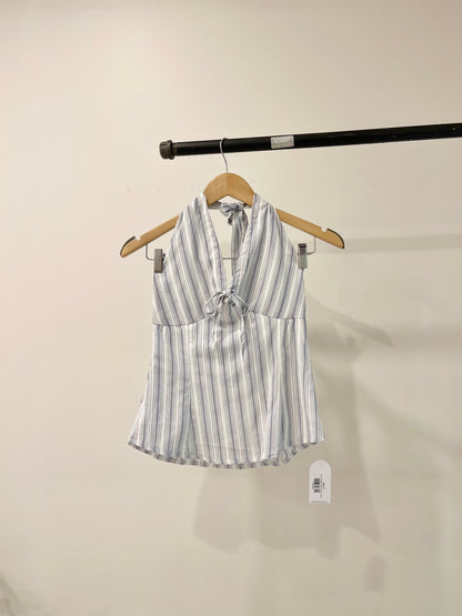 LUCY Striped halter blouse