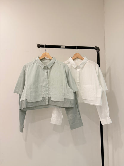 RONNY Layered crop shirt