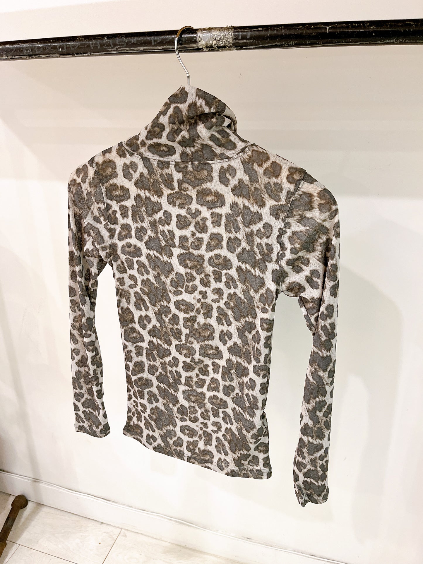 KISK Cheetah turtleneck top