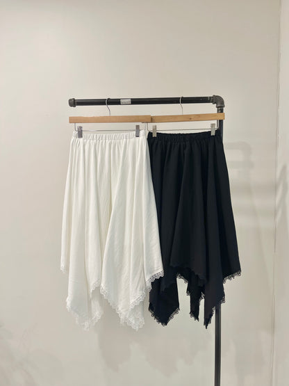 CLARA Lace trim midi skirt