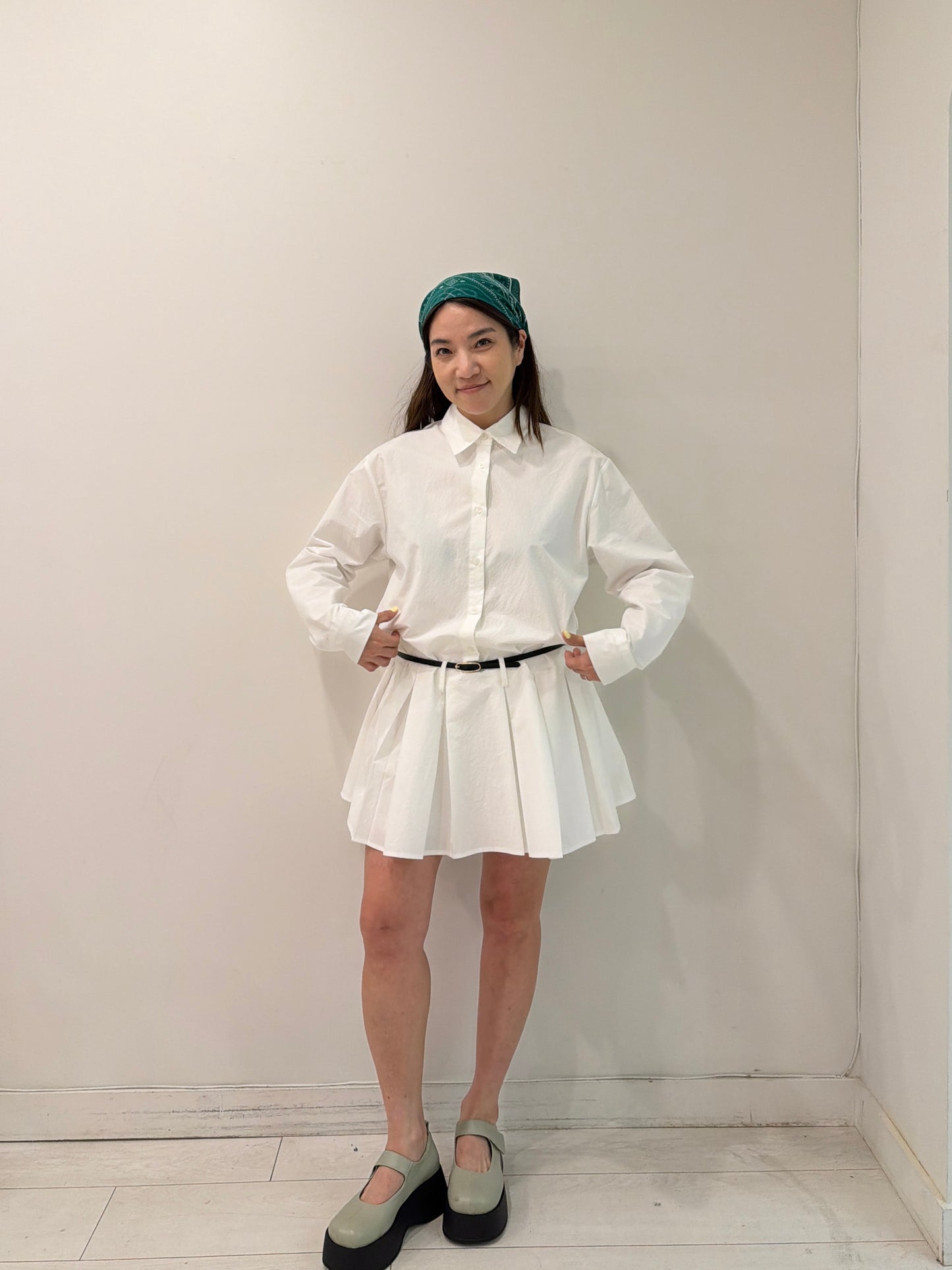 JOSIE Pleated shirtdress