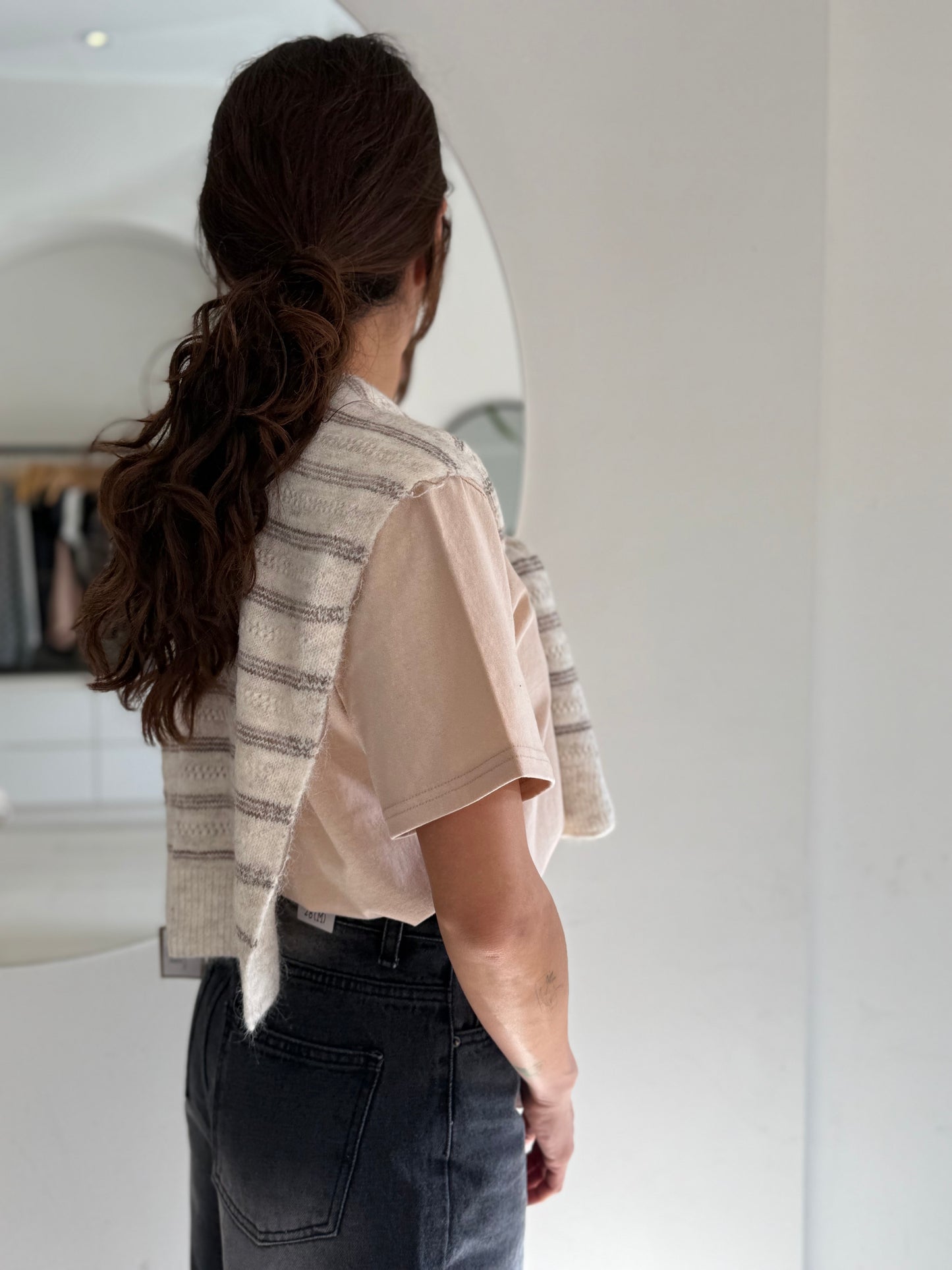 THIS Faux cardigan scarf