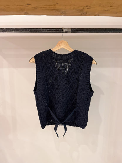 POPOP Cable-knit vest