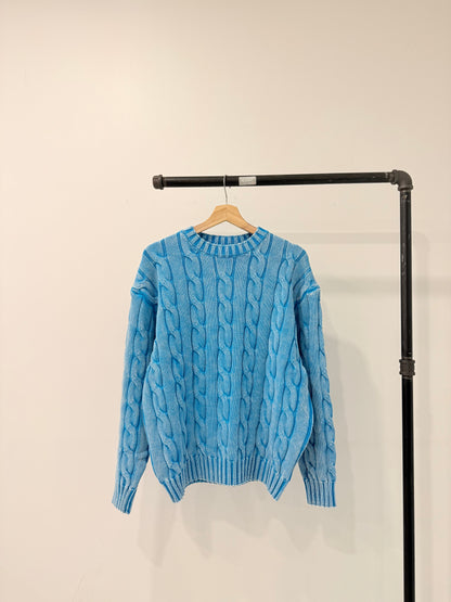 DEJAVU Neon cable-knit sweater
