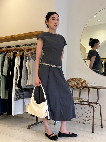 SOPHIE Cap-sleeve midi dress