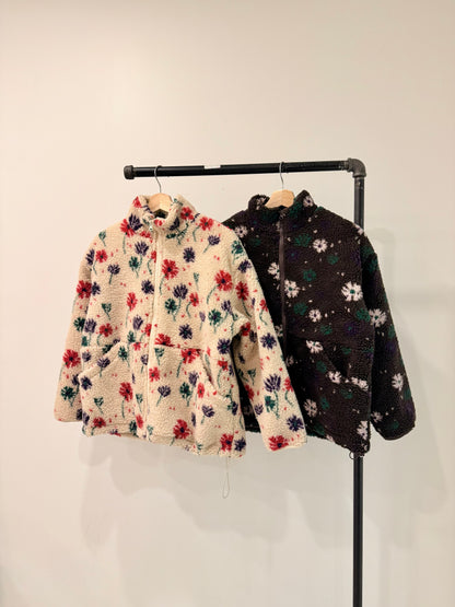 TUBE Flower print fleece jacket