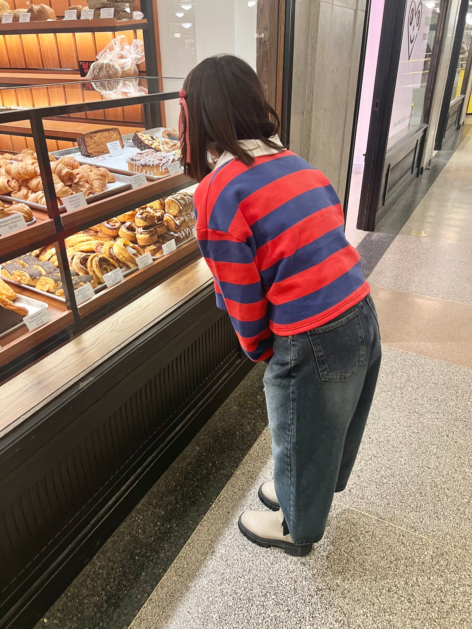 MIYO Cropped stripe sweatshirt