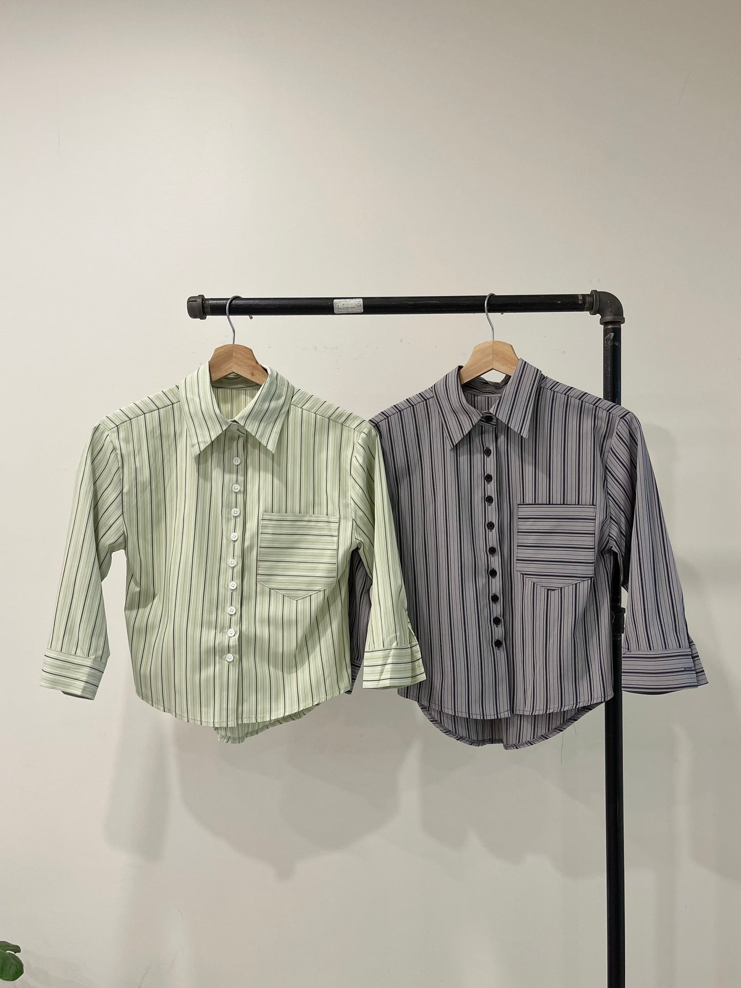 WREN Pinstripe slim shirt