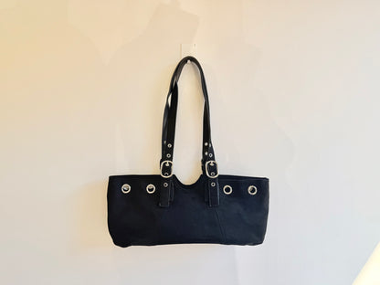 VELO Belted faux suede bag
