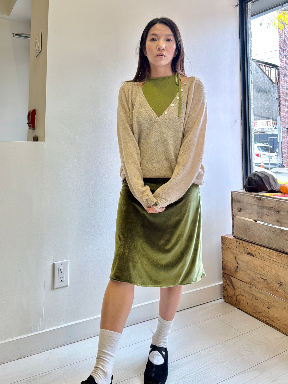 AGATHA Wool V-neckline sweater