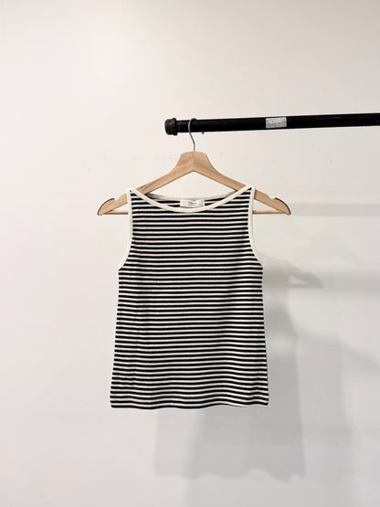 ODETTE Striped boat-neck tank