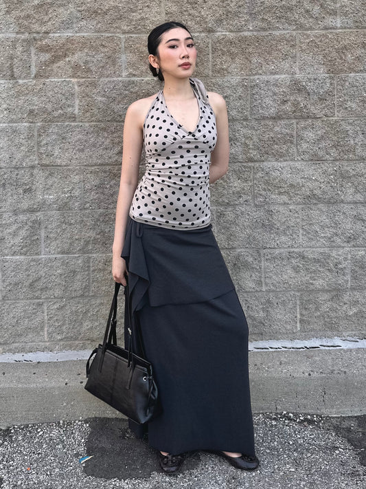 HARLOW Drawstring maxi skirt