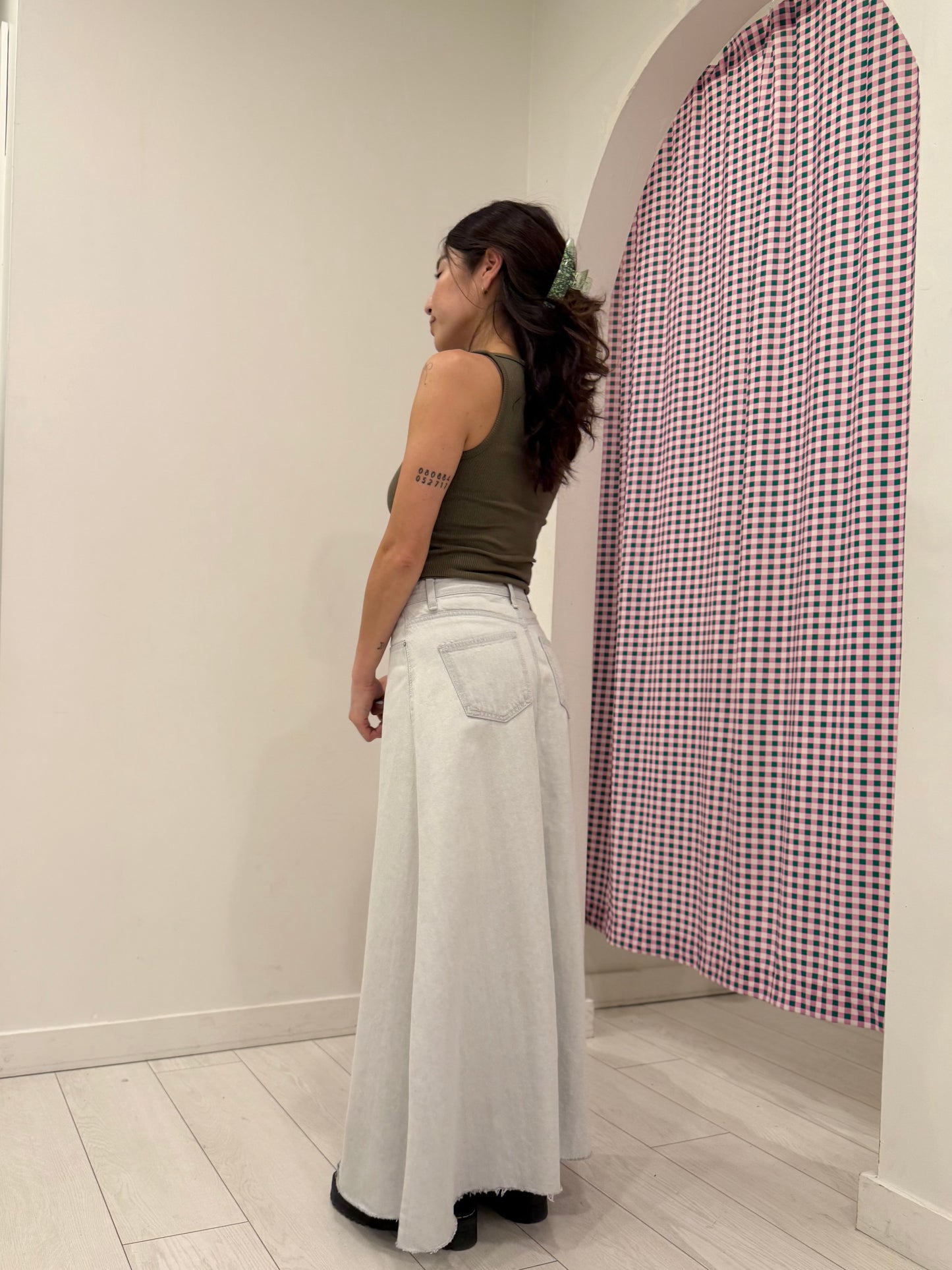 NAIM Faded jean skirt