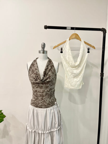 STOUT Jacquard halter top