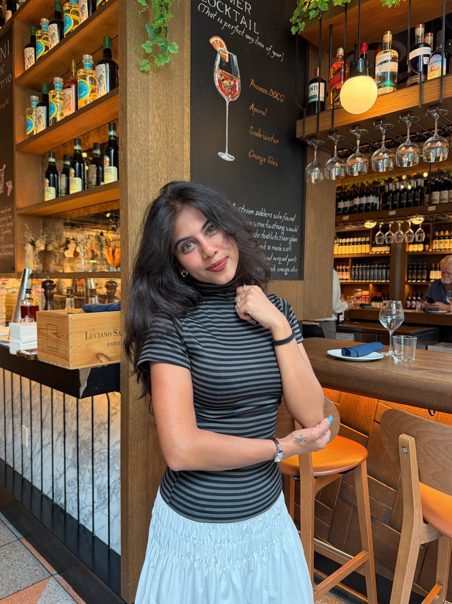 REAL Stripe turtleneck top