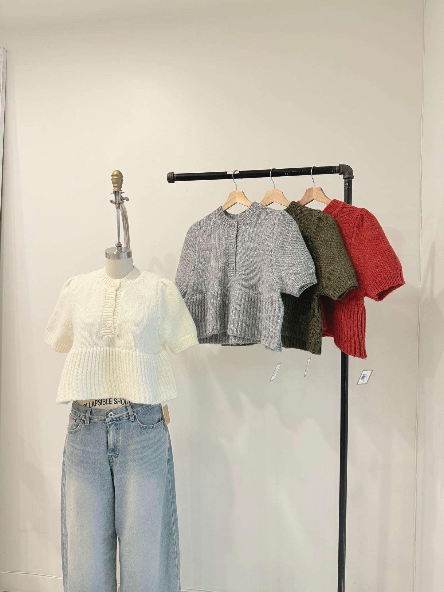 LEX Knit peplum top