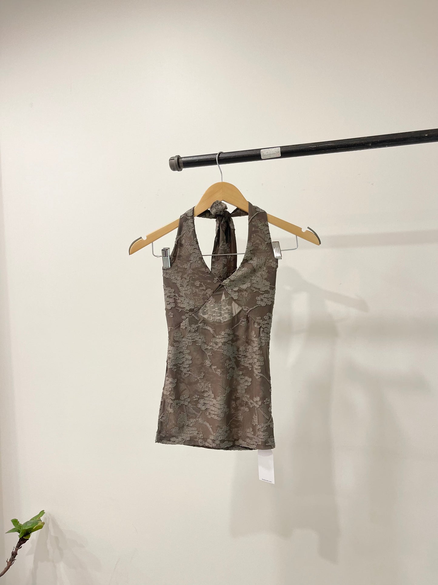 FLORA Jacquard halter top