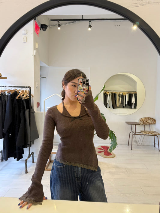 ROMMIE  Bow halter knit