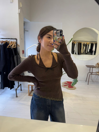 ROMMIE  Bow halter knit