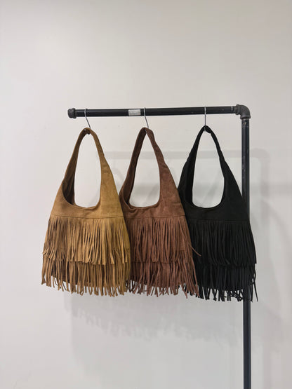 SYDNEY Suede fringe bag