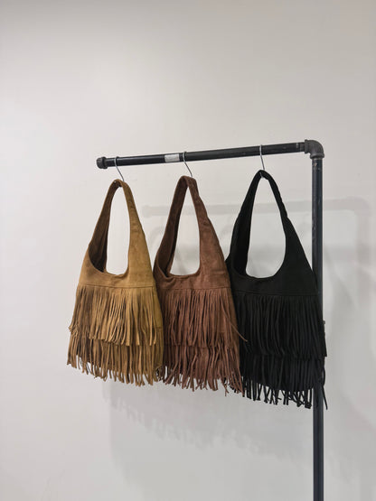 SYDNEY Suede fringe bag