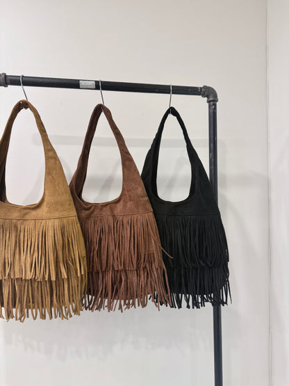 SYDNEY Suede fringe bag