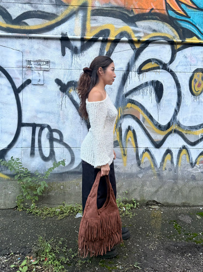 SYDNEY Suede fringe bag